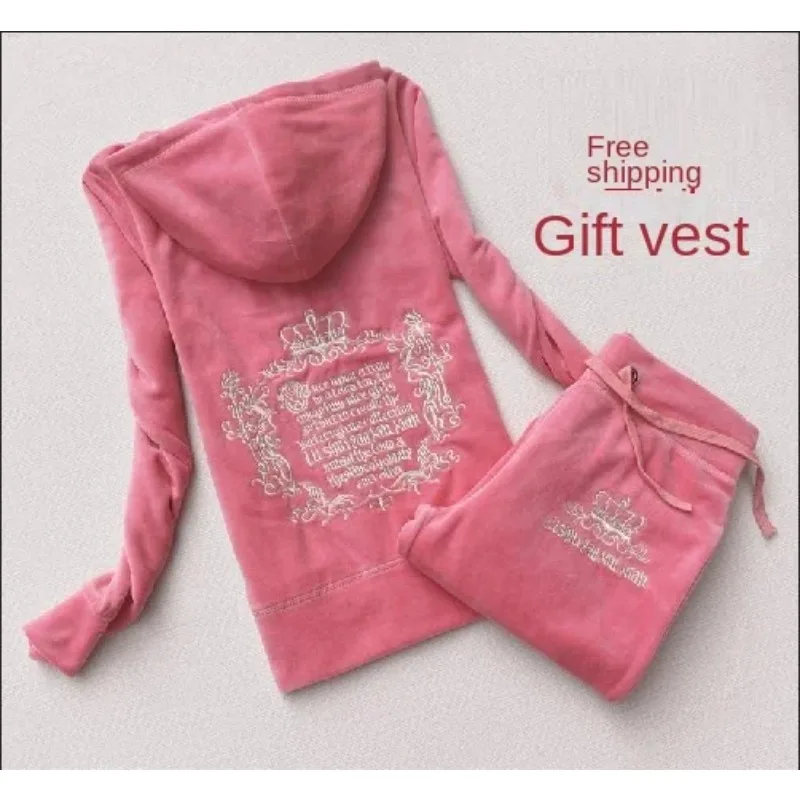 Y2K Winter Clothing - JC Tracksuit Women Velvet Women's Brand