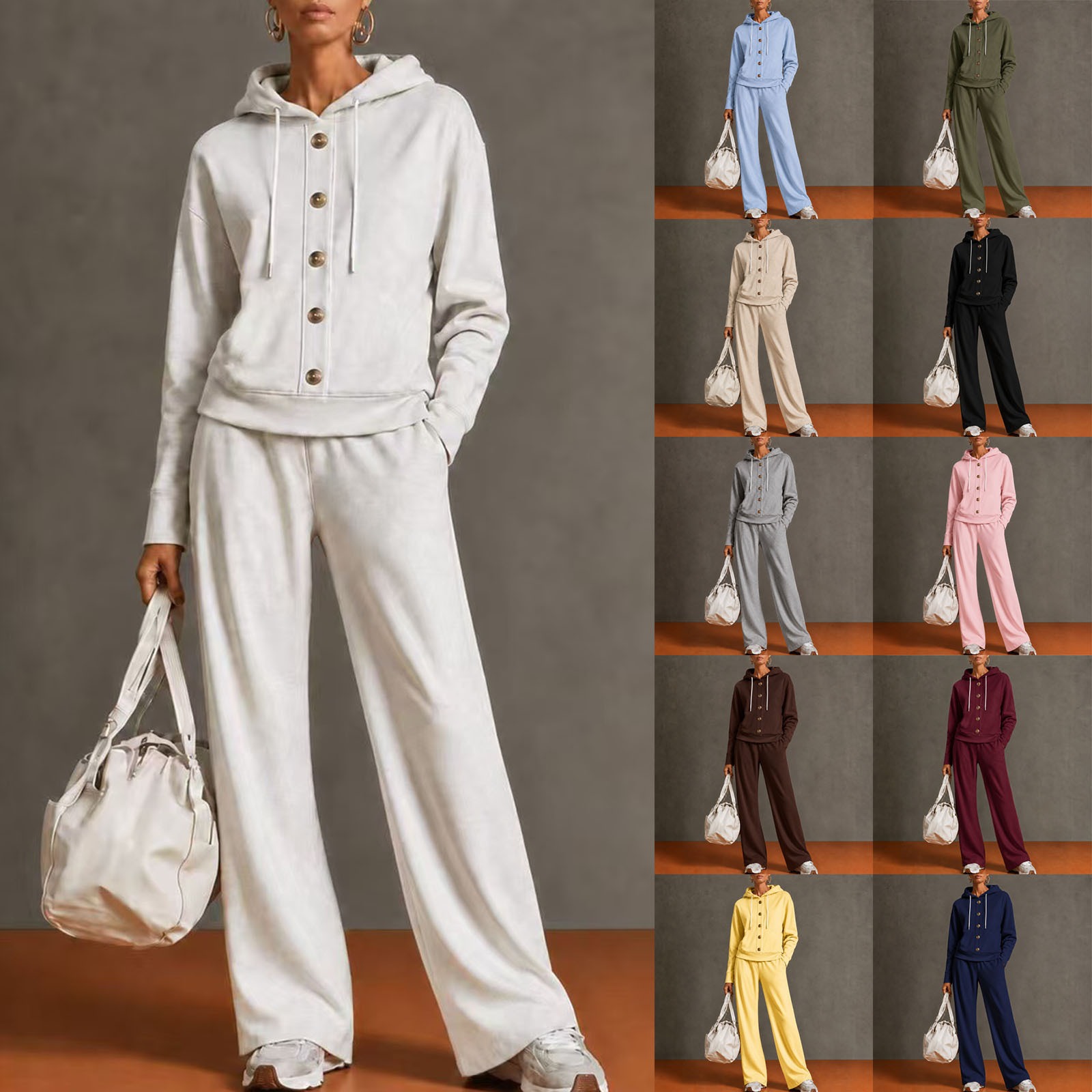 Winter Clothing Affordable - Fall and winter solid color hooded