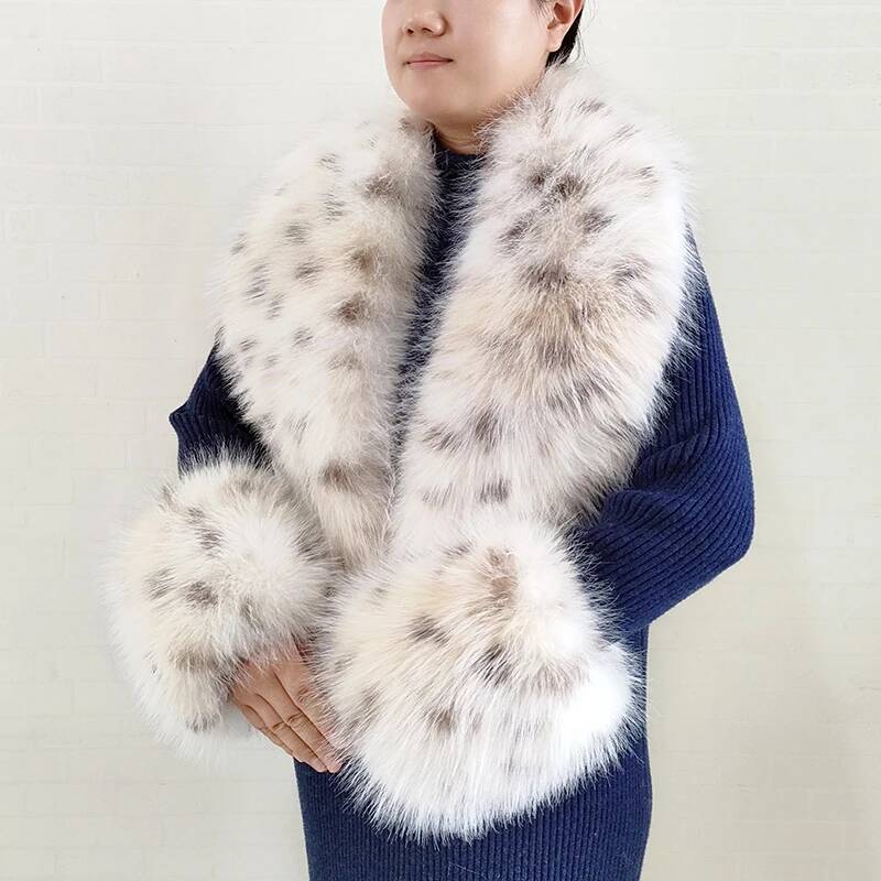 Winter Clothing Equipment - Large Women Faux Fox Fur Scarf