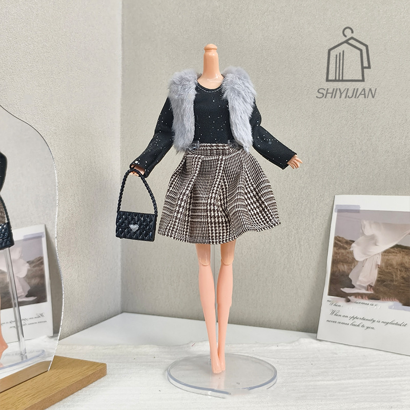 Winter Clothing Dress Up - 1/6 Doll Handmade Dress Clothing Winter