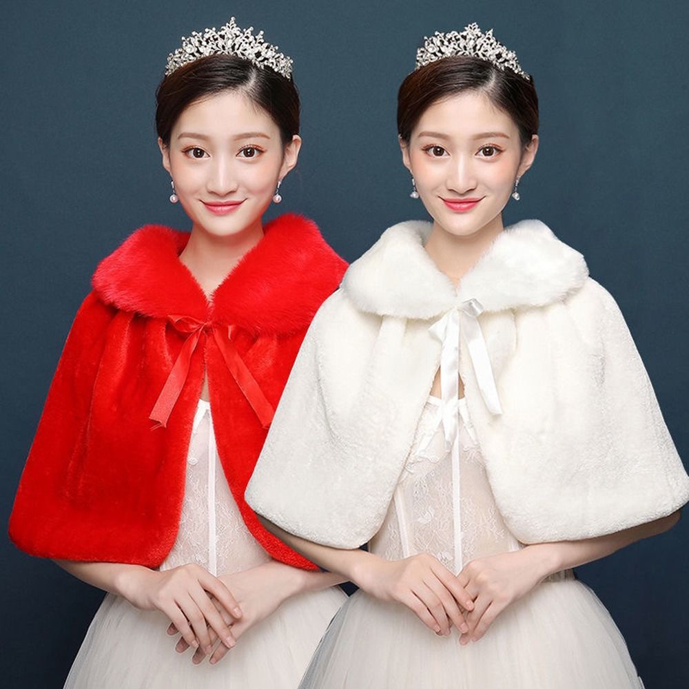 Winter Clothing Equipment - White Womens Winter Thicken Plush Wrap