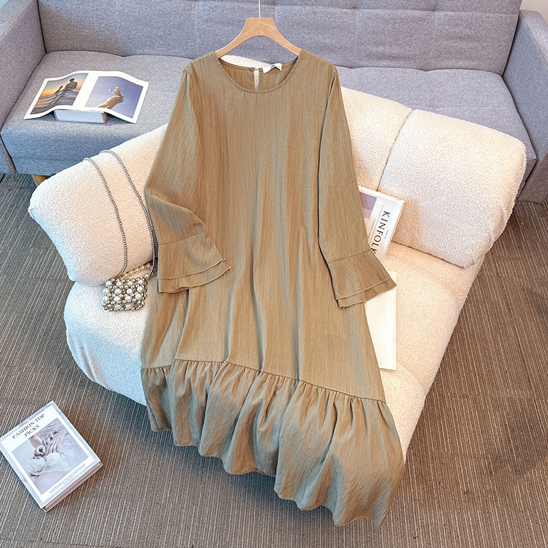 Winter Clothing Vintage - Elegant Vintage O-neck solid long sleeve