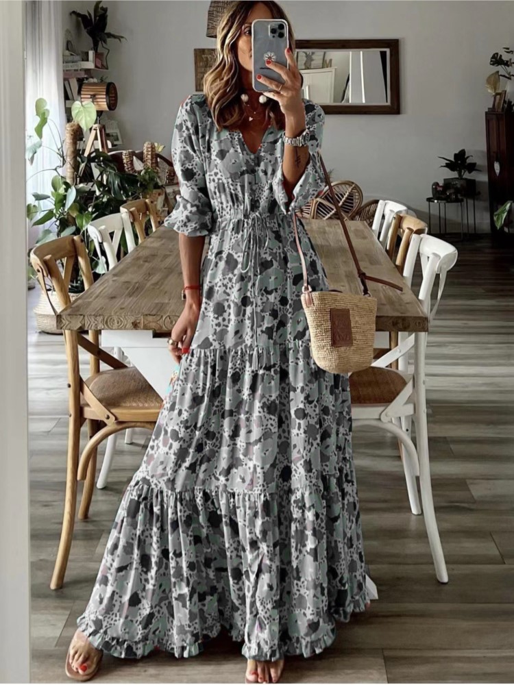 Winter Clothing Dress Up - Women's Clothing Temperament Vacation Sexy V-neck