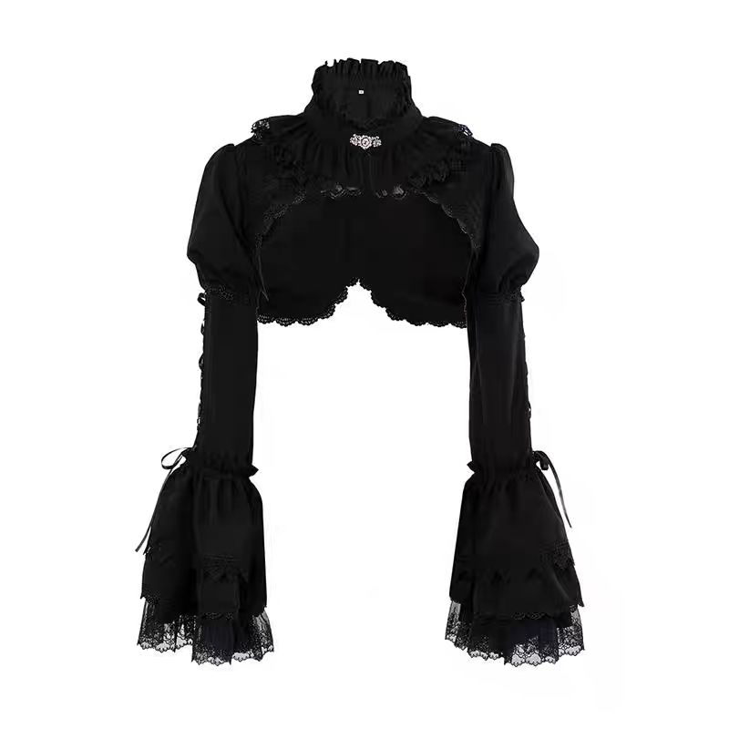 Y2K Winter Clothing - Japanese Gothic Y2k Lolita Cardigan Blouses
