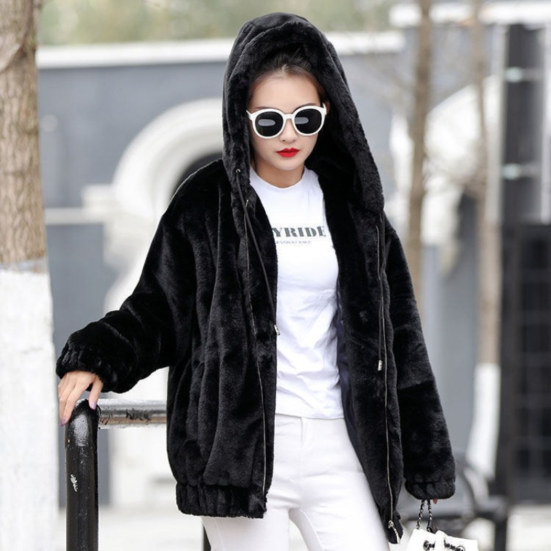 Plain with Zipper Female Hoode - Winter Clothing Drawing review and price