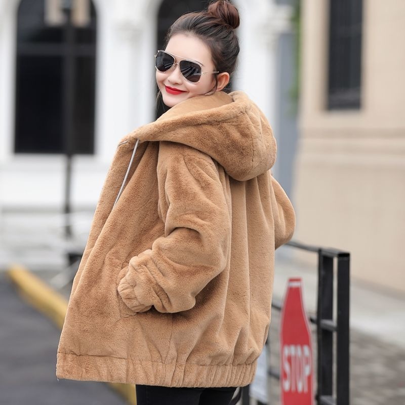 Plain with Zipper Female Hoode - Winter Clothing Drawing review and price