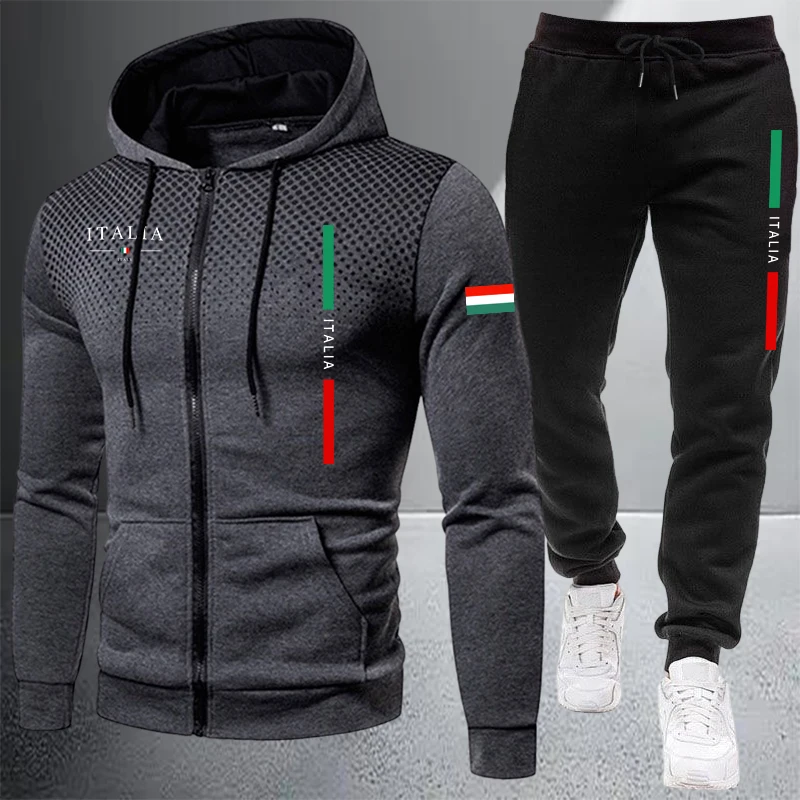 Men's Tracksuit Casual Zip Hoo - Winter Clothing Equipment review and price