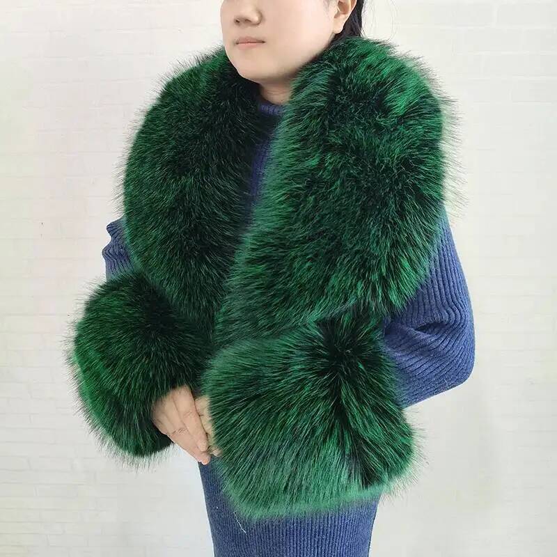 Large Women Faux Fox Fur Scarf - Winter Clothing Equipment review and price