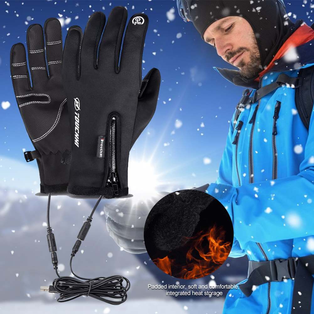 USB Touch Screen Gloves Winter - Heated Gloves Electric review and price