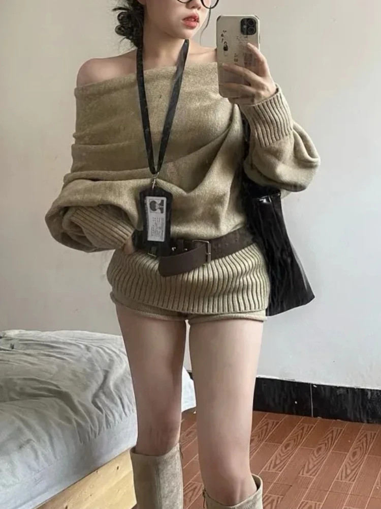 Autumn Winter Korean Knit Outf - Y2K Winter Clothing review and price