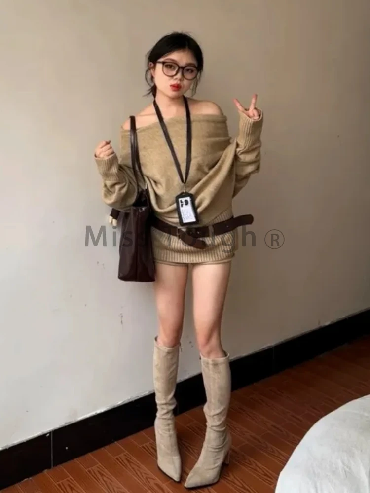 Autumn Winter Korean Knit Outf - Y2K Winter Clothing review and price