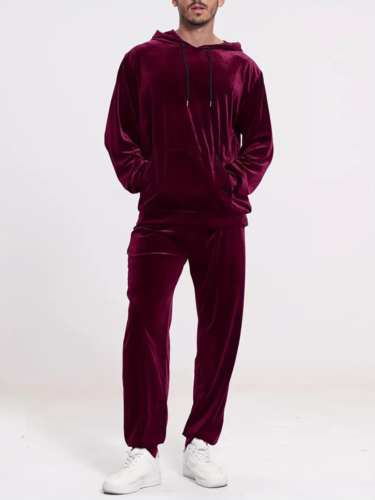 Fashion Solid Color Velvet Two - Winter Clothing Vintage review and price