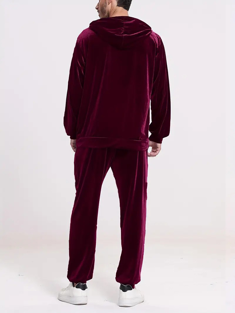 Fashion Solid Color Velvet Two - Winter Clothing Vintage review and price