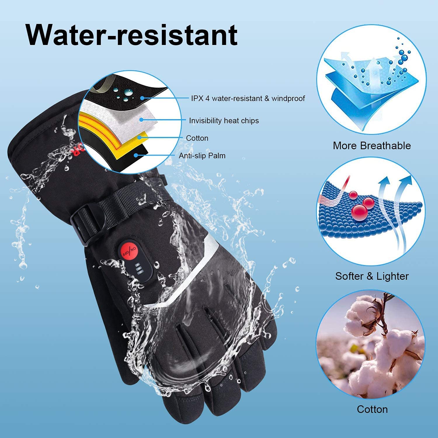 SNOW DEER Winter Heated Gloves - Heated Gloves Electric review and price