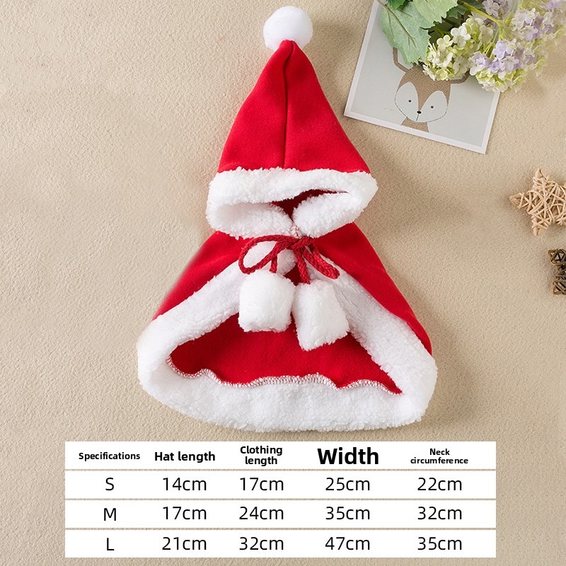Cat Christmas Cloak Winter Pet - Winter Clothing Dress Up review and price