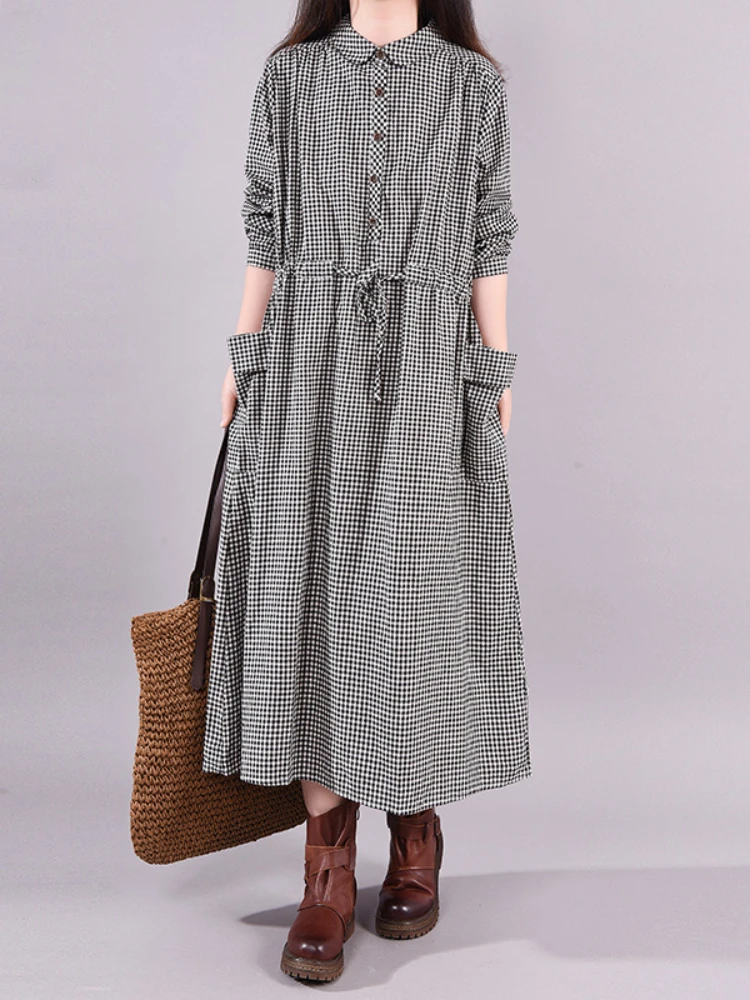 Fashion Vintage Dress Plaid Dr - Winter Clothing Drawing review and price