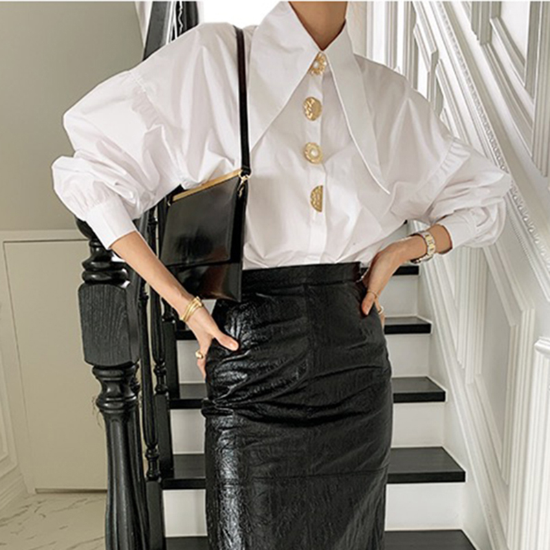 White Elegant Pearl Women Shir - Y2K Winter Clothing review and price