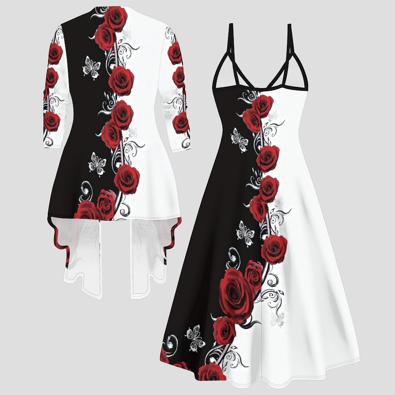 Print Two Piece Set Women Midi - Winter Clothing Essentials review and price