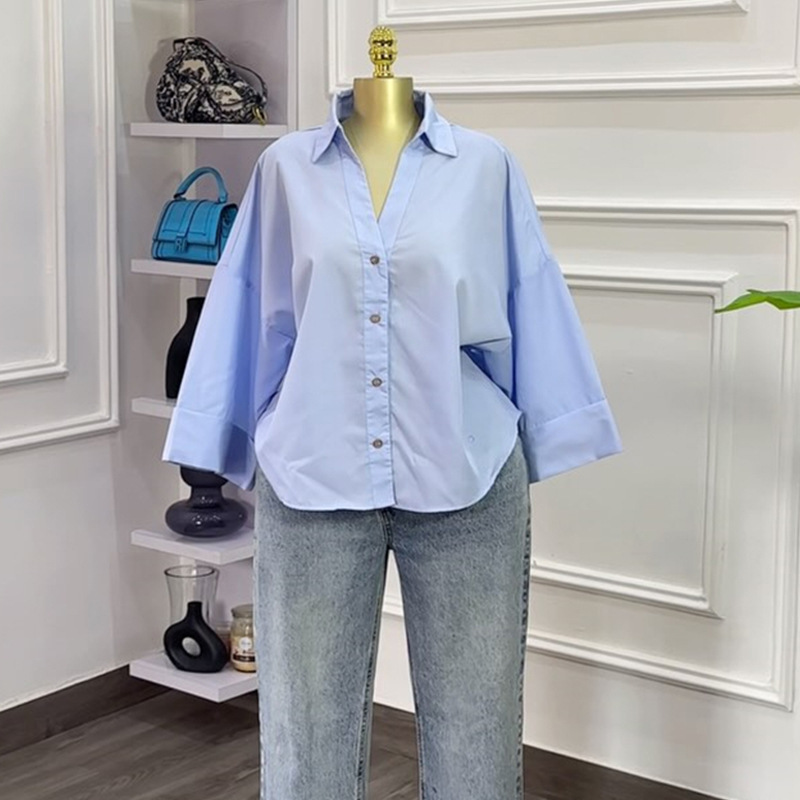 Blouses Women Shirt Turn Down  - Y2K Winter Clothing review and price